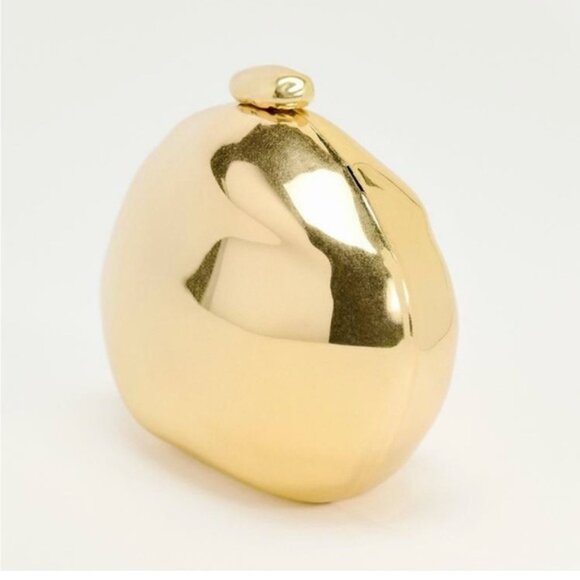 ZARA METALLIC MINAUDIÈRE BAG GOLDEN - Picture 4 of 6